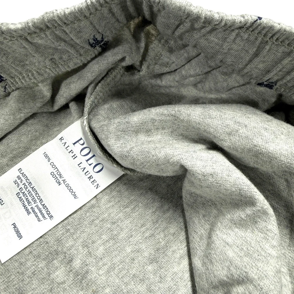 Polo Ralph Lauren Pajama Lounge Pants Men's Large L Gray Allover Pony Print